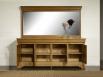 Miroir pour Buffet 3 portes en Chne Massif de style Louis Philippe Finition chne bross Ivoire