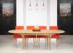 Table ovale 180x120 ralise en Chne Massif de style Louis XVI 2 allonges de 39 cm Ouverture du plateau synchronise 