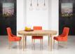 Table ovale 180x120 ralise en Chne Massif de style Louis XVI 2 allonges de 39 cm Ouverture du plateau synchronise 