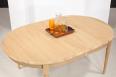 Table ovale 180x120 ralise en Chne Massif de style Louis XVI 2 allonges de 39 cm Ouverture du plateau synchronise 