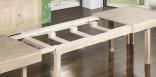 Table de repas Jean 200x100 ralise en chne Ligne Contemporaine avec ses 5 allonges Total Longueur 5 mtres Finition Chne Bross