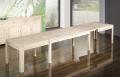 Table de repas Jean 200x100 ralise en chne Ligne Contemporaine avec ses 5 allonges Total Longueur 5 mtres Finition Chne Bross