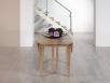 Table  volets octogonal,  ralise en chne massif de style Louis Philippe 7 allonges de 40 cm Chne bross Blanchi