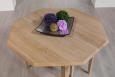 Table  volets octogonal,  ralise en chne massif de style Louis Philippe 7 allonges de 40 cm Chne bross Blanchi