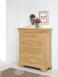 Commode 4 tiroirs Nathan ralise en Chne de style Louis Philippe Finition Chne bross Naturel (photo)