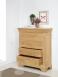 Commode 4 tiroirs Nathan ralise en Chne de style Louis Philippe Finition Chne bross Naturel (photo)