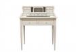 Bonheur du Jour Louis ralis en Chne de style Directoire Finition Chne Bross Ivoire Surface d'criture Verte