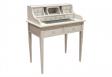 Bonheur du Jour Louis ralis en Chne de style Directoire Finition Chne Bross Ivoire Surface d'criture Verte