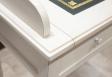 Bonheur du Jour Louis ralis en Chne de style Directoire Finition Chne Bross Ivoire Surface d'criture Verte