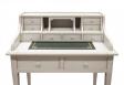Bonheur du Jour Louis ralis en Chne de style Directoire Finition Chne Bross Ivoire Surface d'criture Verte