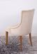 Chaise de sjour Capitonne, 4 pieds en Chne Massif Tissu beige Valdouro