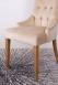 Chaise de sjour Capitonne, 4 pieds en Chne Massif Tissu beige Valdouro