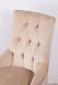 Chaise de sjour Capitonne, 4 pieds en Chne Massif Tissu beige Valdouro