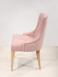 Chaise de sjour Capitonne, 4 pieds en Chne Massif Tissu rose 