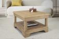Table basse carre Bruno en Chne de style Louis Philippe Tiroir de chaque ct 80x80 SEULEMENT 1 DISPONIBLE