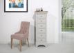 Chiffonnier 6 tiroirs Benjamin ralis en Chne Massif de style Louis Philippe Finition Chne Bross IVOIRE 2 pour le corps, Chne DORE pour le plateau
