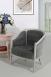 Fauteuil Cabriolet Paul ralis en Chne Massif de style Louis Philippe Finition Chne Bross Gris Perle Patin 