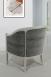 Fauteuil Cabriolet Paul ralis en Chne Massif de style Louis Philippe Finition Chne Bross Gris Perle Patin 