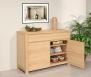 Buffet 2 portes Jean-Lin  ralis en Chne de Ligne contemporaine Finition Chne Bross