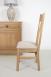 Chaise Lonor ralise en Chne Massif  Finition Chne Bross naturel Assise tissu d'ameublement 