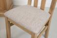 Chaise Lonor ralise en Chne Massif  Finition Chne Bross naturel Assise tissu d'ameublement 